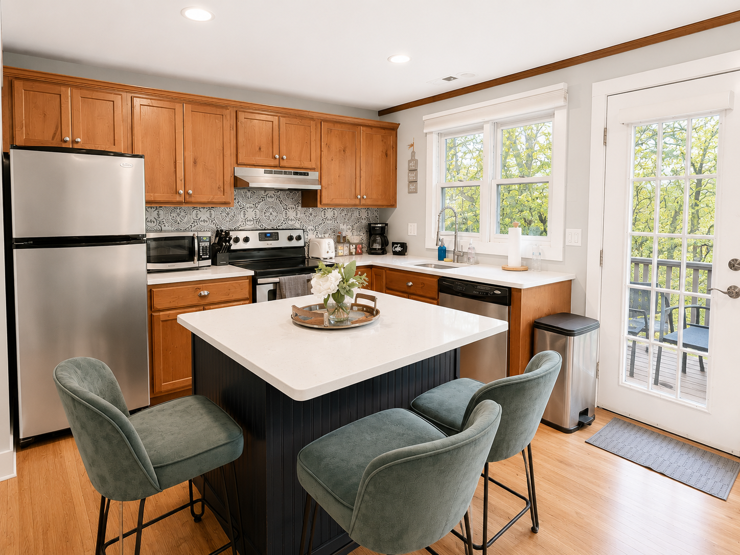 Kitchen and patio